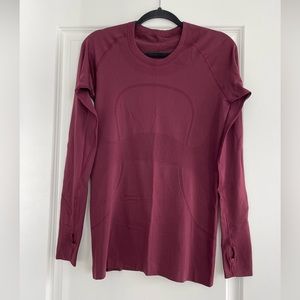 Lululemon Swiftly Tech Long Sleeve Crew Garnet